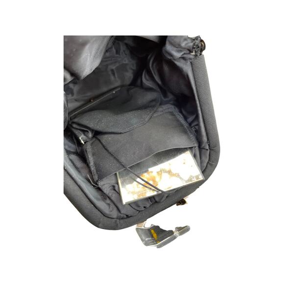 Antique Black Hand Bag with Wristlet and Lucite Clasp - Picture 7 of 7